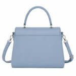 Dovia Women's Blue Leather Top Handle Handbag - Image 2