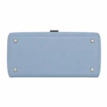Dovia Women's Blue Leather Top Handle Handbag - Image 4