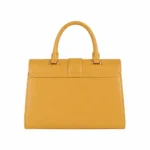 Dovia Women's Mustard Yellow Leather Top Handle Handbag - Image 2