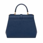 Dovia Women's Navy Blue Leather Top Handle Handbag - Image 2