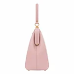 Dovia Women's Pink Leather Top Handle Frame Handbag - Image 3