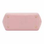 Dovia Women's Pink Leather Top Handle Frame Handbag - Image 4